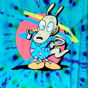 Rockos Modern life custom tie dye shirt